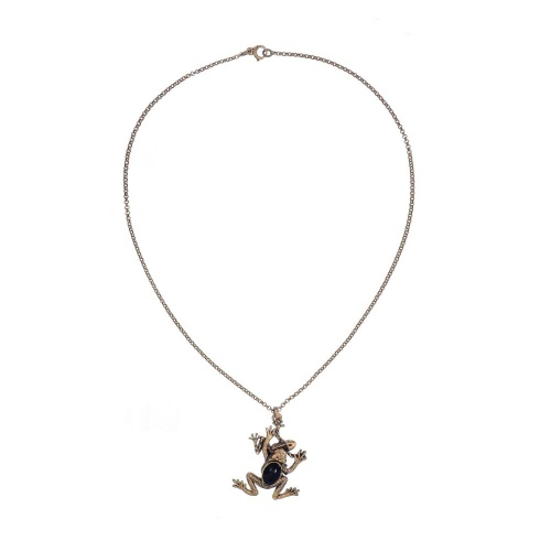 Колье Alcozer&J, лягушки, оникс, Swarovski, гранат, AL2502-C108HI24 черный фото 2