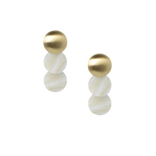 Серьги Katerina Vassou, Mezzo Piano, с элементами в форме диска, KV26.1-406092GWHITE белый