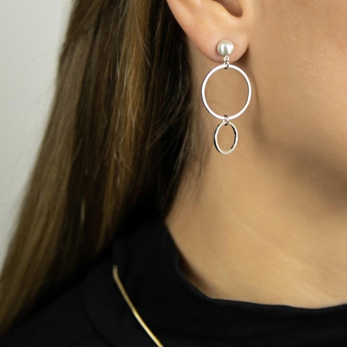 Серьги Dansk Copenhagen, Theia, асимметричные, DNSK25.2-3C2401020 серебристый фото 2