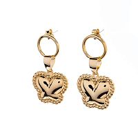 Серьги Moon Paris, Ringo, с крученой подвеской в форме бабочки, MR-22.03-042 золотистый