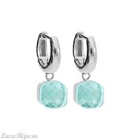 Серьги Qudo Firenze soft aqua, 300411 BL/S