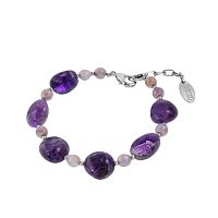 Браслет Lanzerotti, Iris, с аметистом и агатом, LZ-26.03-077 фиолетовый