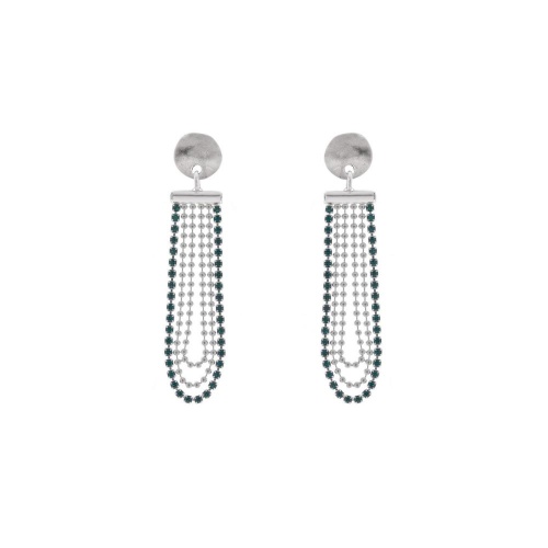 Серьги VIDDA, Eternity, с кристаллами Swarovski, VD23.2-01785 зеленый