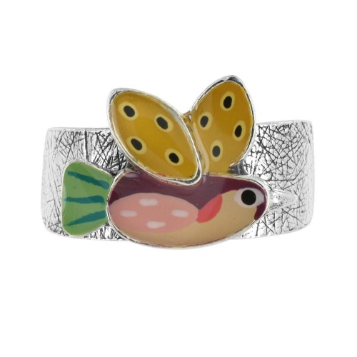 Кольцо TARATATA, Dans les nuages, разъемное, с цветной смолой, TT-H24-03404-10Y желтый фото 2