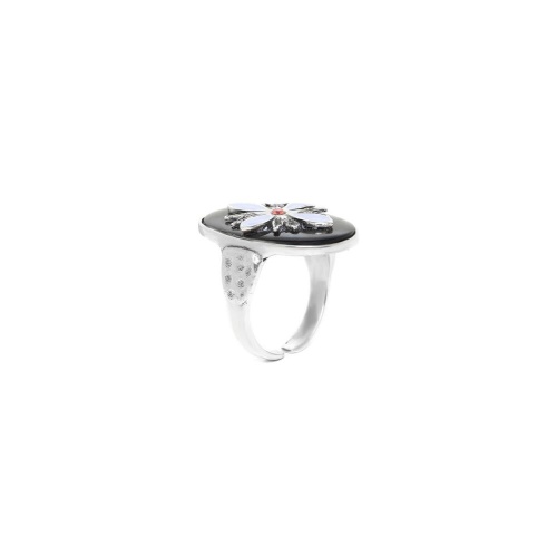 Кольцо Franck Herval, Dita, кристалл Swarovski, перламутр, эмаль, FH23.2-19-63260 серый фото 4