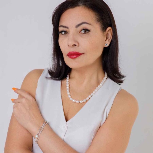 Колье Fiore Luna String of Pearls Сarabiner, BL4514 S фото 2