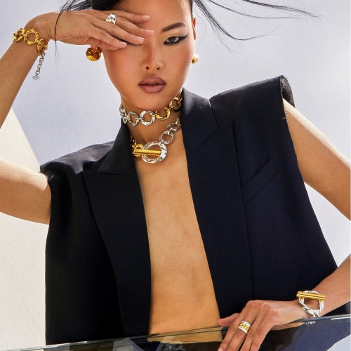 Колье VIDDA, Impact, двухцветный металл, VD23.2-0183392 золотистый фото 2