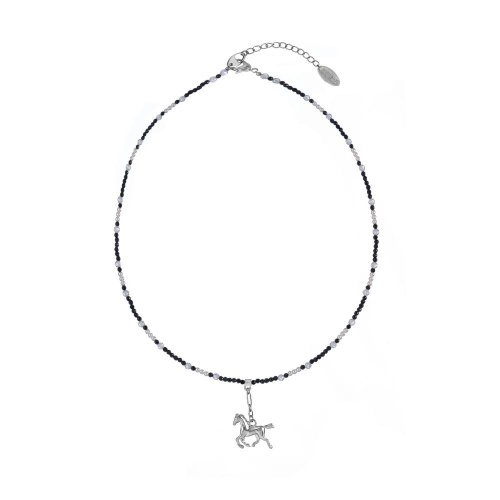 Колье Lanzerotti, Pianoforte, перламутр, кристаллы, циркон, LZ-25.12-399 черный фото 2