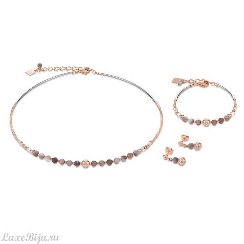 Серьги Coeur de Lion Beige-Grey 4992/21-1012 фото 2
