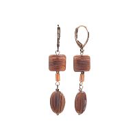 Серьги Lanzerotti, Tul, с родохрозитом и кристаллами, LZ-22.09-315 бежевый