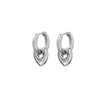 Серьги Moon Paris, Steel, с сердцем, MS-26.01-005 серебристый