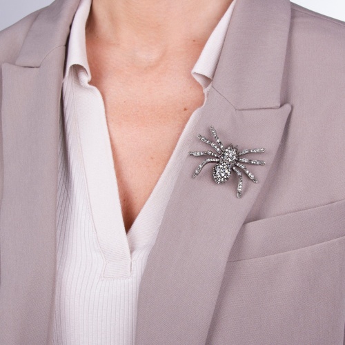 Брошь Moon Paris, Nord, паук, с кристаллами, MoS-22.03-046 серый фото 2