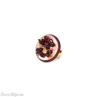 Кольцо Nature Bijoux, Grenadine, аметист, гранат, цитрин,нефрит,перламутр, NB23.1-19-24695 бордовый