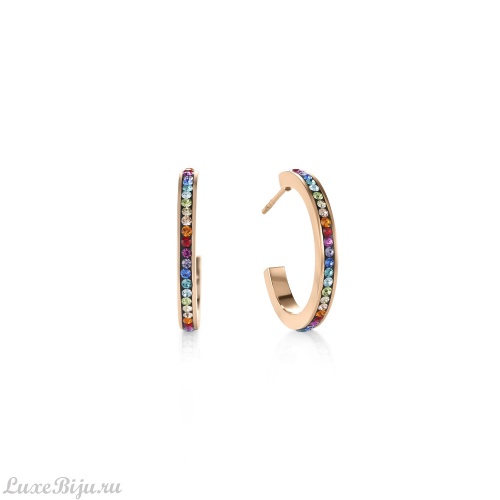 Серьги Coeur de Lion Multicolor-Rosegold 0139/21-1577