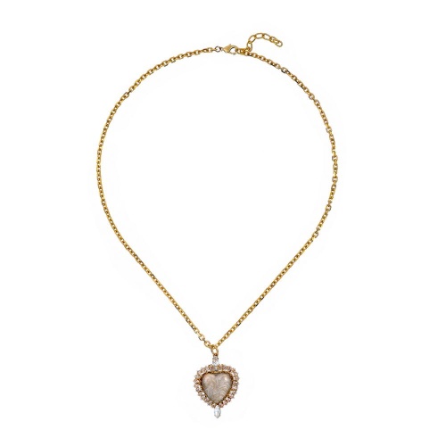 Колье Celeste G, со смальтой и кристаллами Swarovski, CS26.1-1516 белый