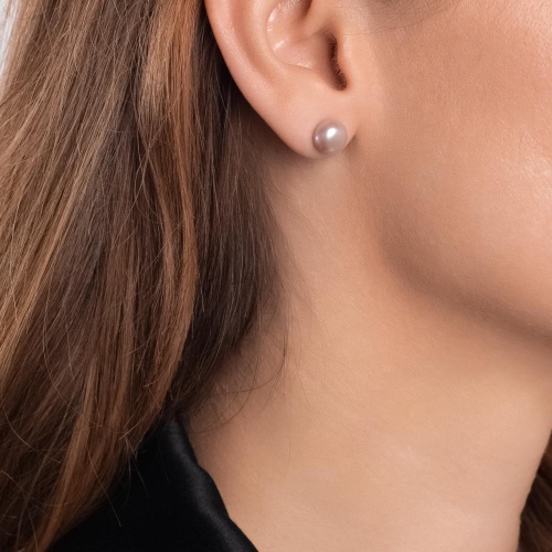 Пуссеты Moon Paris, с жемчугом, Mo-Y24.11-066 розовый фото 2