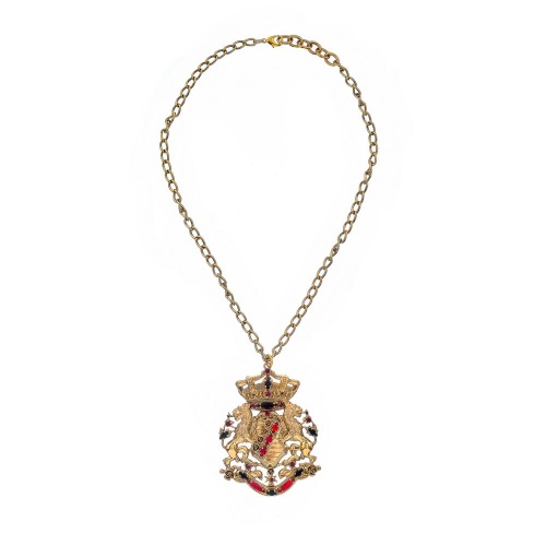 Колье Celeste G, с гербом и кристаллами Swarovski, CS26.1-2148 золотистый