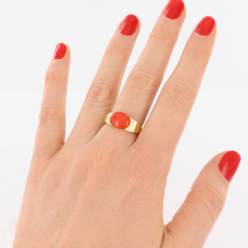 Кольцо TARATATA, Ringo, разъемное, с цветной смолой, TT-E25-09422-203 красный фото 2