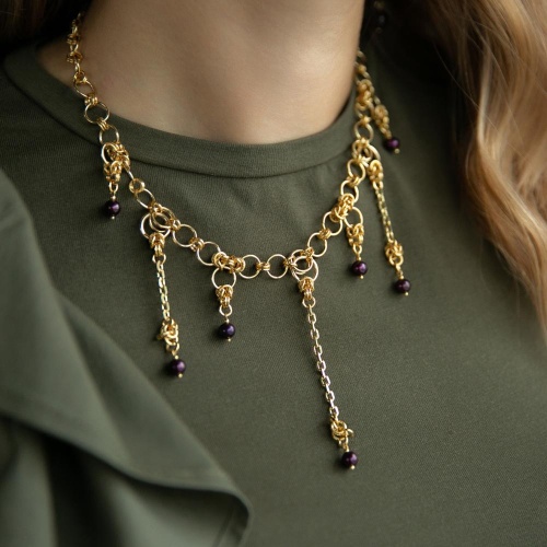 Колье Lanzerotti, Elisir, с жемчугом, LZ-25.10-294 фиолетовый фото 2