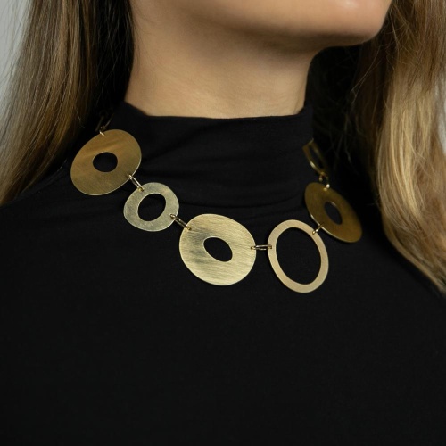 Колье Dansk Copenhagen, Alaya, с овалами неправильной формы, DNSK25.2-9C2501001 золотистый фото 2