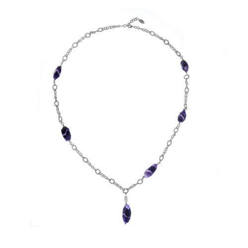 Колье Lanzerotti, Iris, с аметистом, LZ-26.03-079 фиолетовый