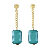 Серьги TARATATA, Glam Rock, со стеклянными бусинами, TT-H23-08936-207 бирюзовый