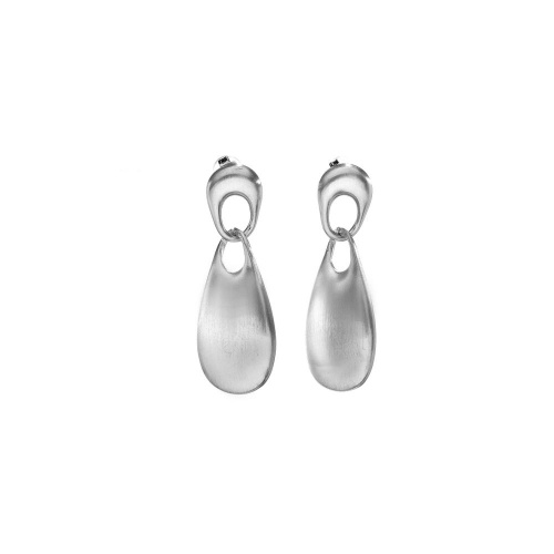Серьги Dansk Copenhagen, Courage Waterproof, овальные, в форме капли, DNSK26.1-3W2507010 серебристый
