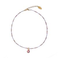 Колье Lanzerotti, Iris, с жемчугом и кристаллами, LZ-26.03-089 розовый