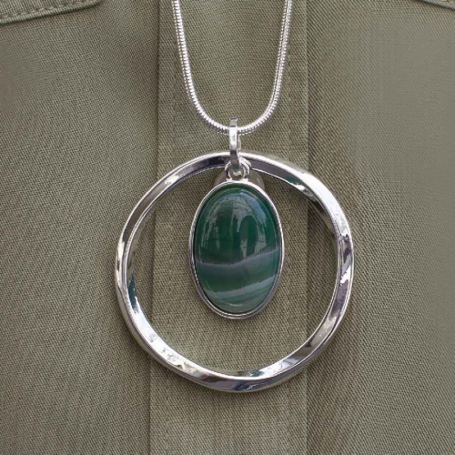 Колье Fiore Luna GREEN QUARTZ, LN5144 G/S фото 2