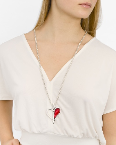 Колье Tra-la-ra, Pasion, с сердцем, TLR24-241P203 красный фото 2