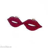 Серьги Moon Paris, Ringo, в форме губ, с кристаллами, MR-22.12-189 красный