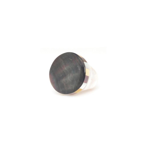 Кольцо Nature Bijoux, San Lazzaro, из перламутра, NB25.2-19-25849 серый, 17,5