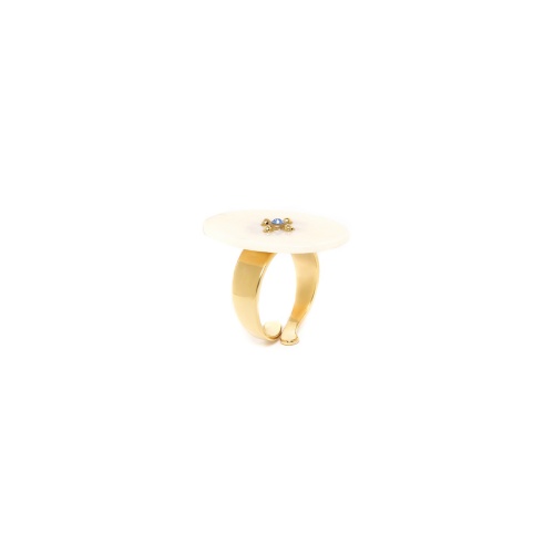 Кольцо Franck Herval, Joanne, с костью и кристаллом Swarovski, FH23.2-19-63290 белый фото 2