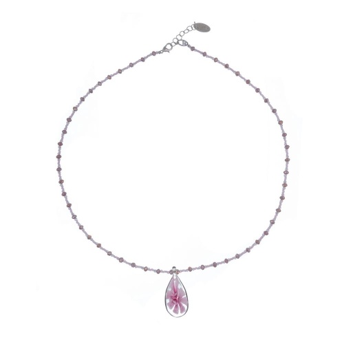 Колье Lanzerotti, Glicine, муранское стекло, кристаллы, LZ-24.04-181 розовый