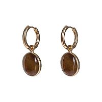 Серьги Fiore Luna COFFE AGATE, LE1117 BR/G