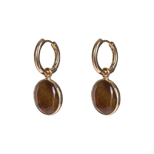 Серьги Fiore Luna COFFE AGATE, LE1117 BR/G