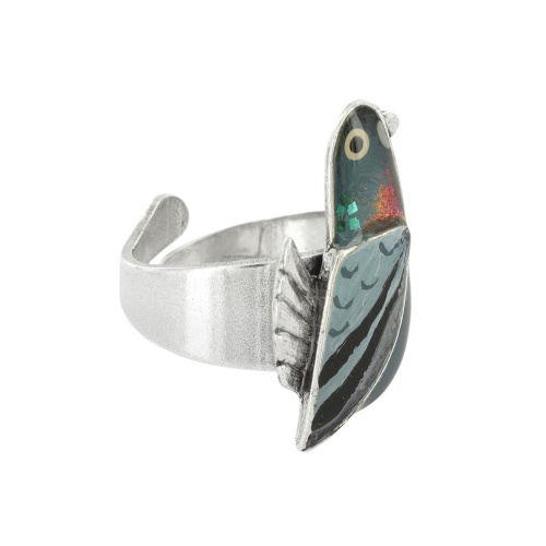 Кольцо TARATATA, Le facteur, цветная смола, блестки, слюдяная пудра, TT-T25-01401-10G серебристый фото 3