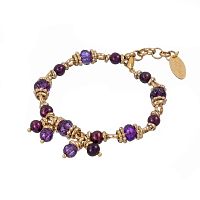 Браслет Lanzerotti, Elisir, с аметистом и жемчугом, LZ-25.10-330 фиолетовый