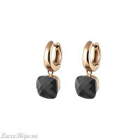 Серьги Qudo Firenze jet 300140 BW/RG