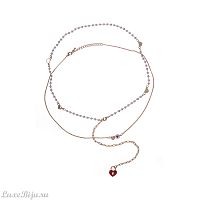 Колье Moon Paris, Kids, комплект из двух цепей, с сердцами, MK-22.12-004 золотистый