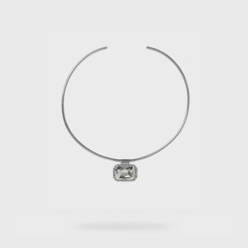 Колье Katerina Vassou, Agram, гривна, с кристаллом, KV24.2-401496BSHADE серый