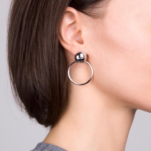 Серьги Nuance, с подвесками-кольцами, NFN-21.10-054 серебристый фото 3