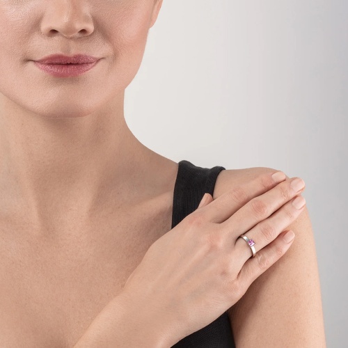 Кольцо Coeur de Lion Rose-Silver 17.2 мм, 0501/40-1917 54 фото 5