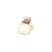 Кольцо Nature Bijoux, Alhambra, разъемное, с перламутром и говлитом, NB25.1-19-25735 коричневый
