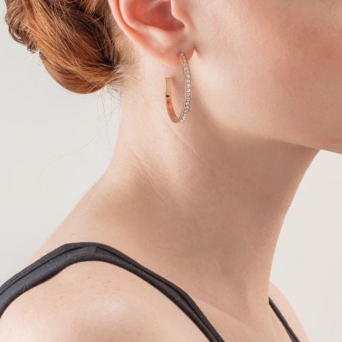 Пусеты Coeur de Lion Crystal-Rose gold, 0128/21-1822 фото 5