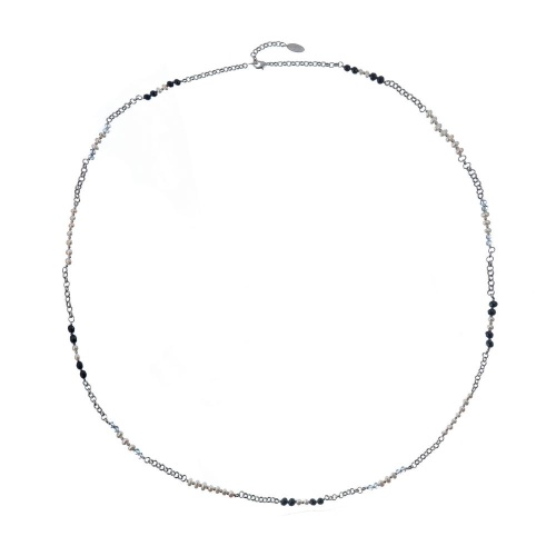 Колье Lanzerotti, Pianoforte, с жемчугом, ониксом и кристаллами, LZ-26.01-004 черный фото 2