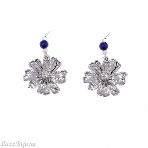 Серьги Ester Bijoux Маргаритки OR1006/M-S/BL BW