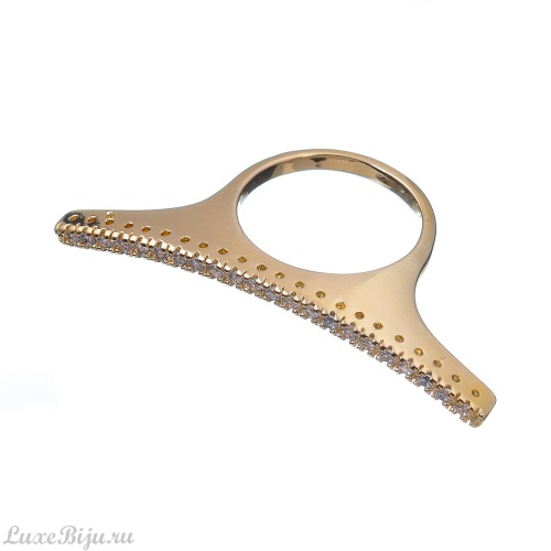 Кольцо Moon Paris, Ringo, с кристаллами, MR-23.02-054 золотистый, 17