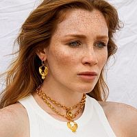 Серьги VIDDA, Tailor Charms, полукольца, металл, VD22-01604 золотистый