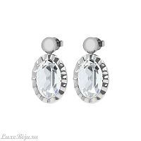 Серьги Qudo TIVOLA UNICA big (S/P) Crystal 2,65cm, 332000